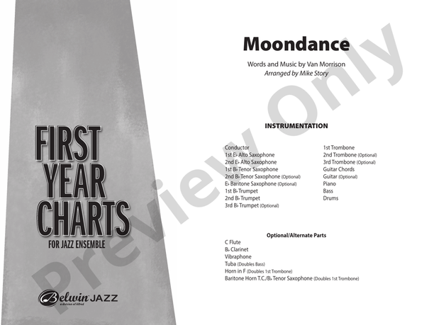 Moondance – Jazz Ensemble Conductor Score & Parts (Digital Download)