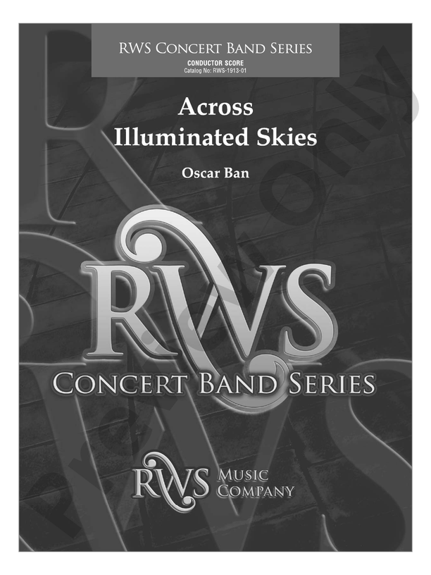 Across Illuminated Skies - Concert Band Conductor Score & Parts (Digital Download)