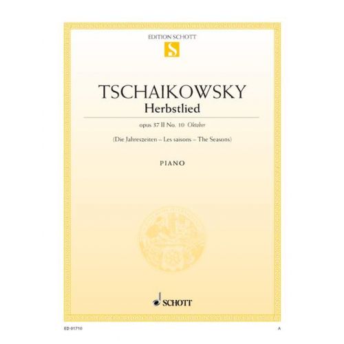 Tchaikovsky - October from The Seasons - Piano Solo Schott ED01710