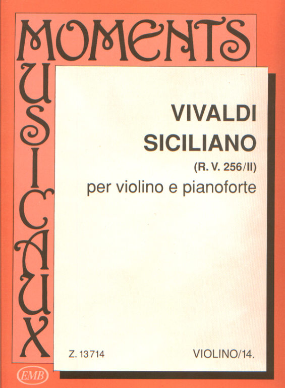 Vivaldi - Siciliano RV256/II - Violin/Piano Accompaniment EMB Z13714