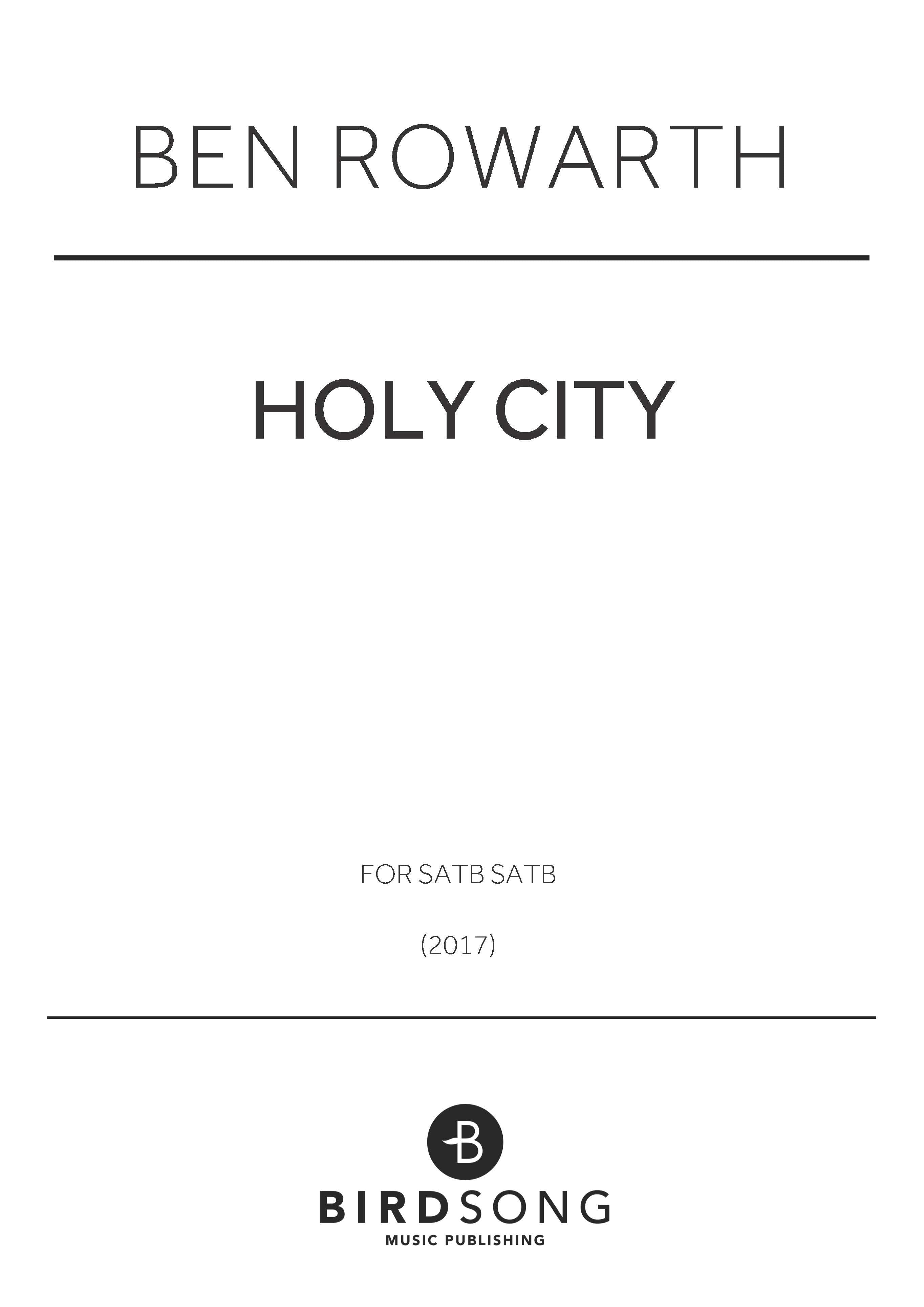 Holy City - SATB Choir (Digital Download)