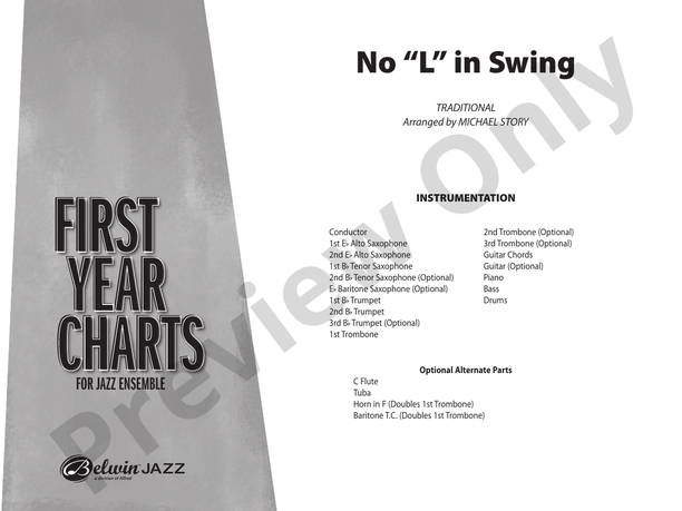 No "L" in Swing - Jazz Ensemble Conductor Score & Parts (Digital Download)