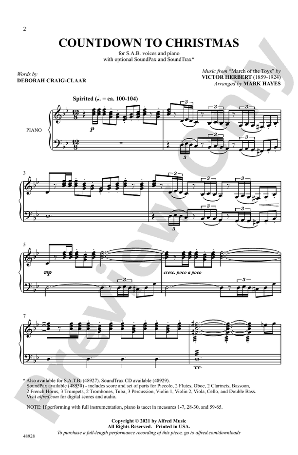 Countdown to Christmas – SAB Choral Octavo (Digital Download)