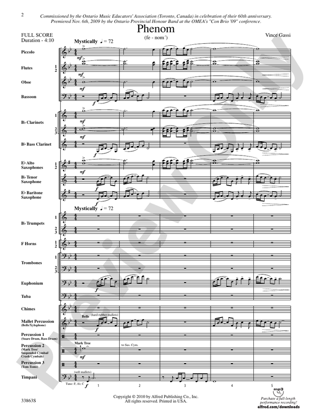 Phenom - Concert Band Conductor Score & Parts (Digital Download)