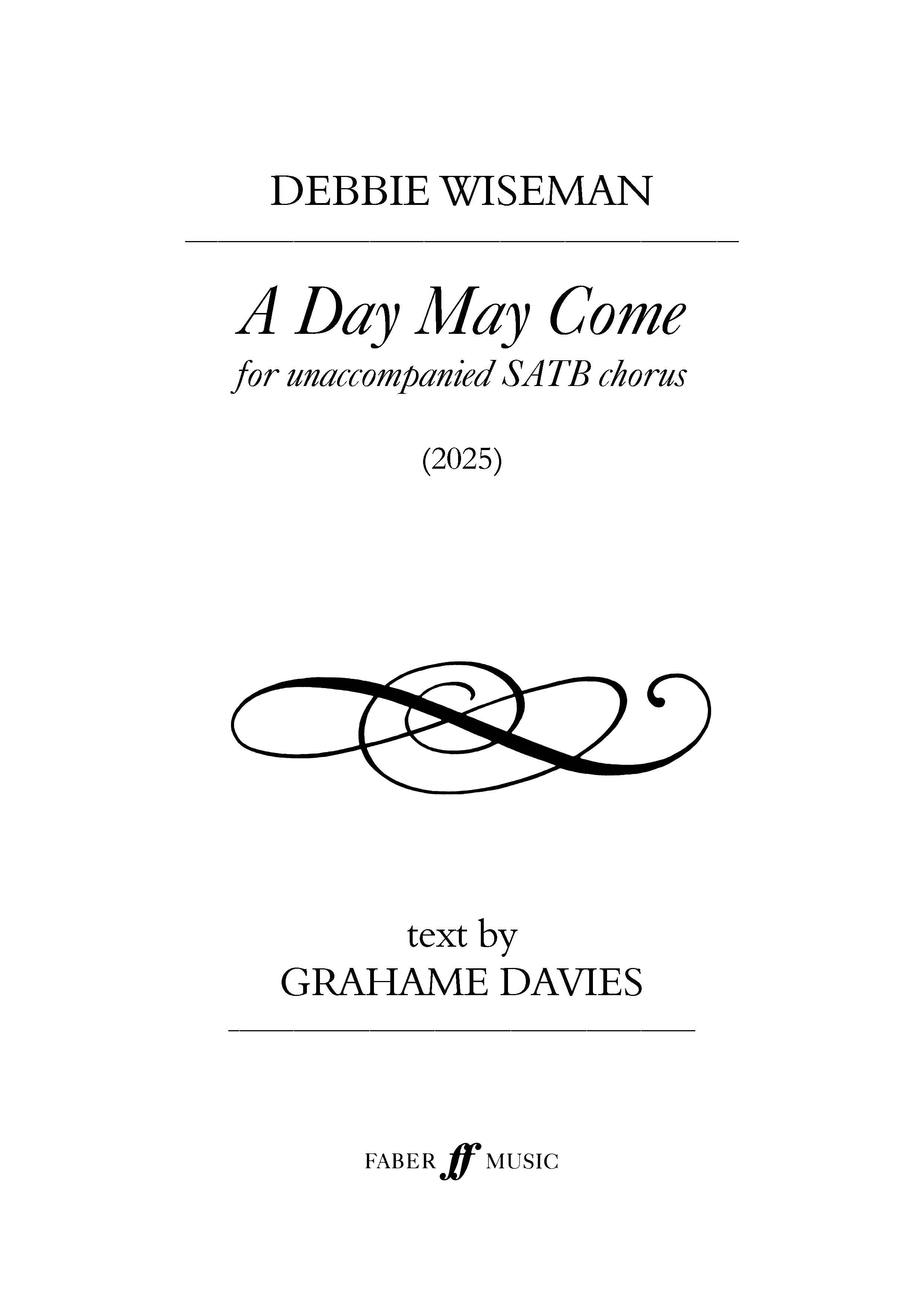 A Day May Come - SATB Chorus (Digital Download)