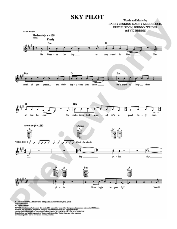 Sky Pilot Guitar TAB Digital Download sky-pilot-guitar-tab-digital-download