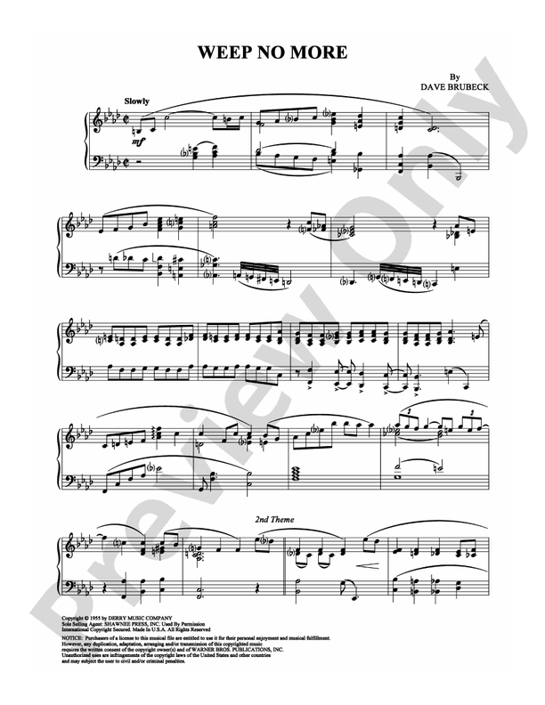 Weep No More - Piano (Digital Download)