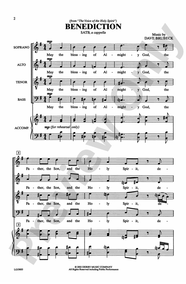 Benediction – SATB, a cappella Choral Octavo (Digital Download)
