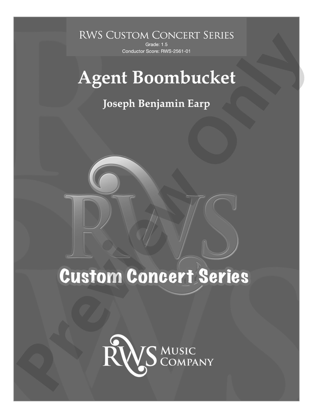 Agent Boombucket - Concert Band Conductor Score & Parts(Digital Download)