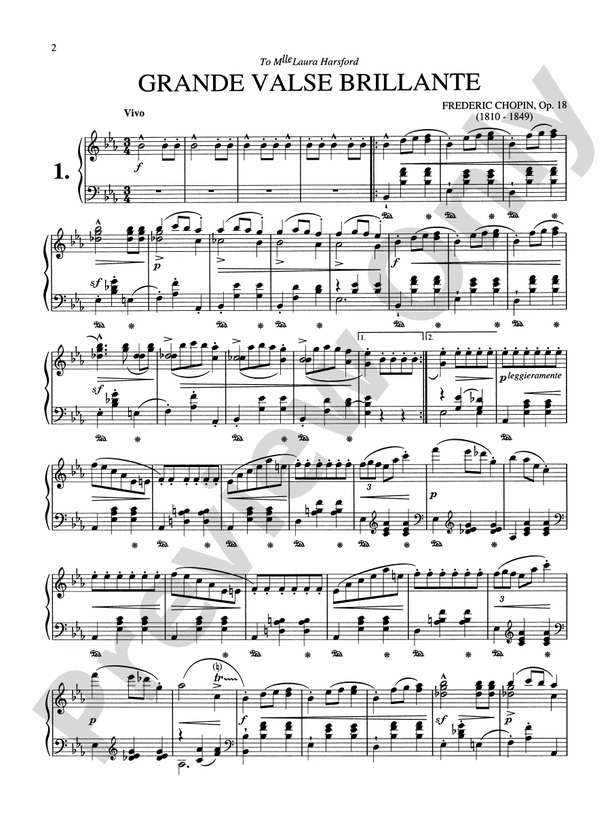 Chopin - Fifteen Waltzes - Piano Solo (Digital Download)