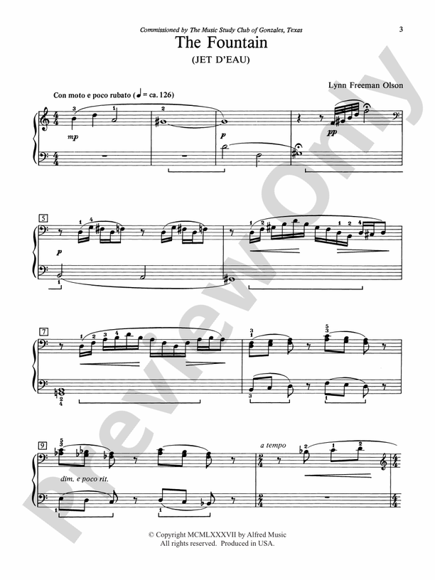 The Fountain - DSM-PS-0016223 - Piano (Digital Download)