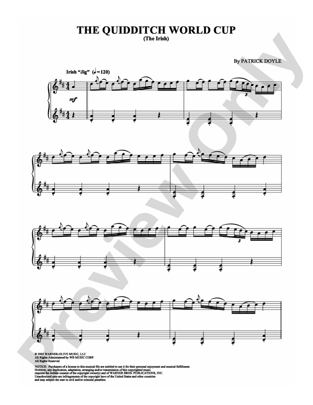The Quidditch World Cup (The Irish) - Piano (Digital Download)