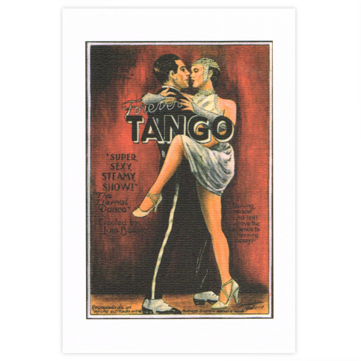 Greeting Card - Vintage Tango Poster