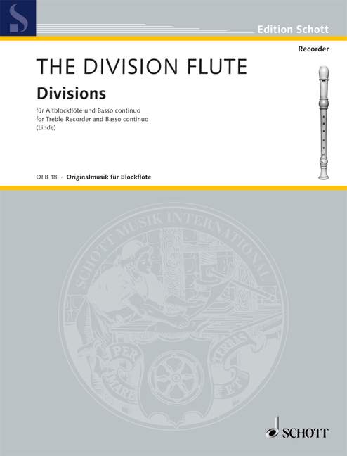 Linde - Division - Treble Recorder/Basso Continuo or Flute/Basso Continuo Schott OFB18