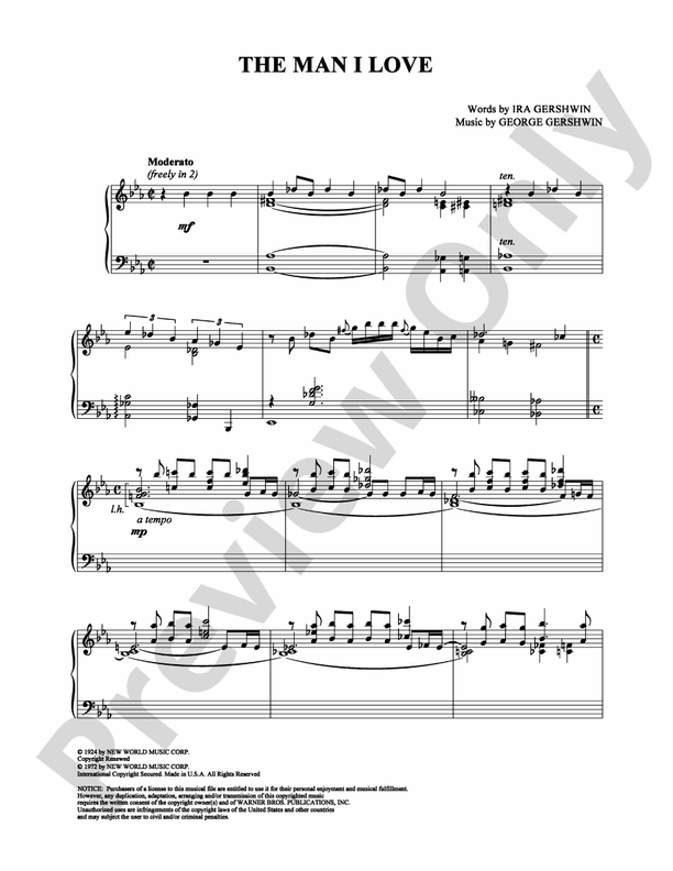 The Man I Love - DSM-PS-0002192 - Piano (Digital Download)