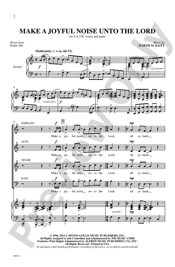 Make a Joyful Noise Unto the Lord – SATB Choral Octavo (Digital Download)