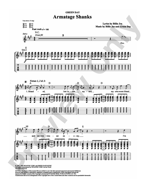 Armatage Shanks - Guitar TAB (Digital Download)