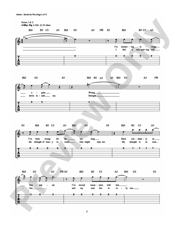 Mouth For War - Easy Guitar (Digital Download)