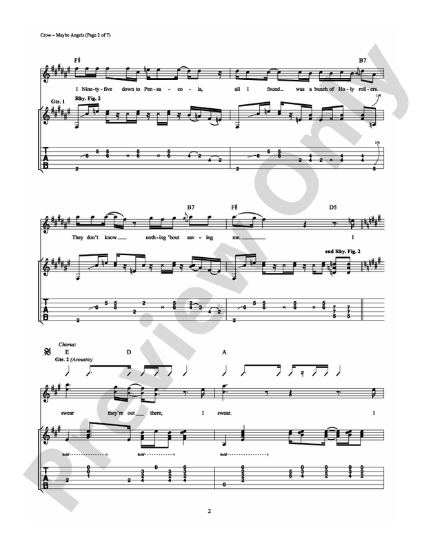 Maybe Angels - Guitar TAB (Digital Download)