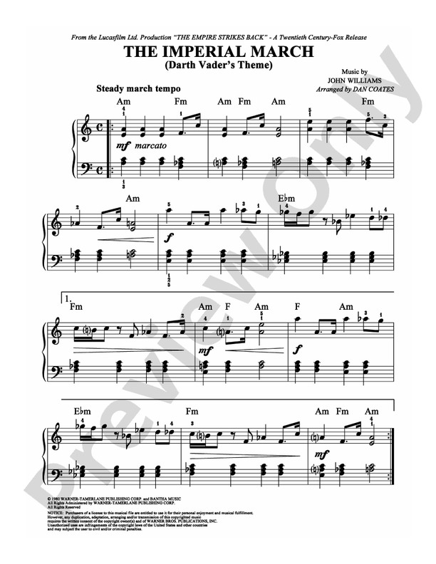 The Imperial March (Darth Vader's Theme) - DSM-PS-0006993 - Easy Piano (Digital Download)
