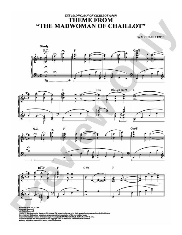 The Madwoman of Chaillot - Piano (Digital Download)