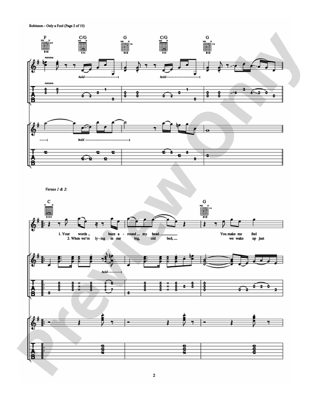 Only a Fool - Guitar TAB (Digital Download)