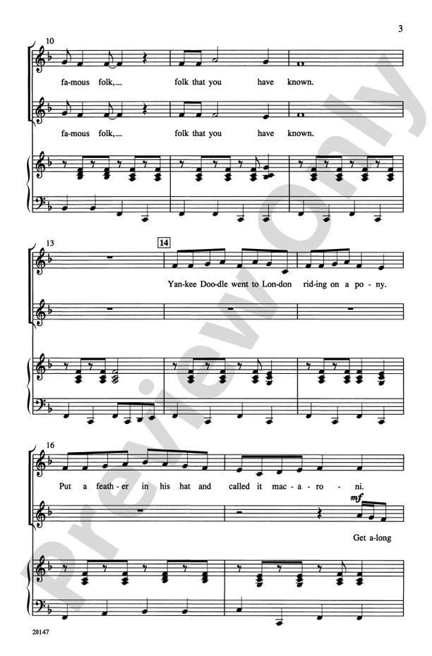 Famous Folk (A Medley of Folk Songs) – 2-Part Choral Octavo (Digital Download)