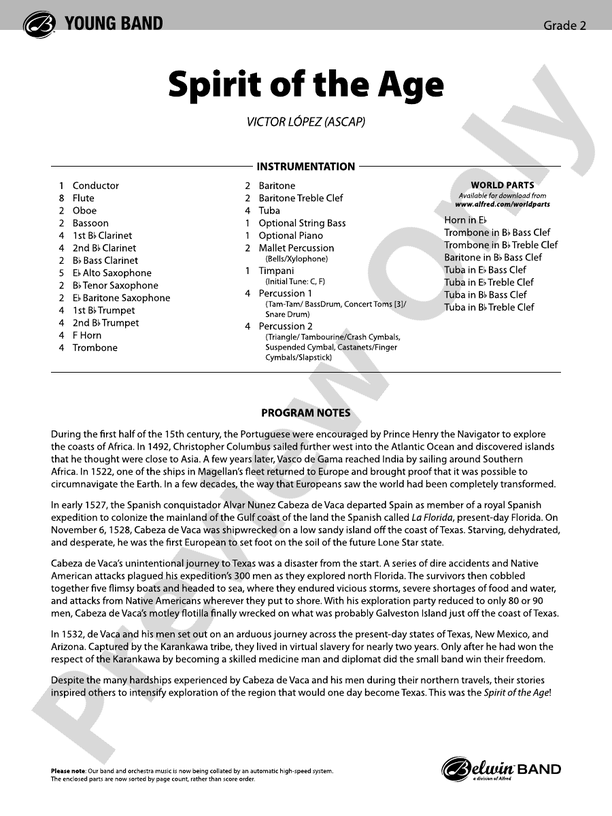 Spirit of the Age - Concert Band Conductor Score & Parts (Digital Download)