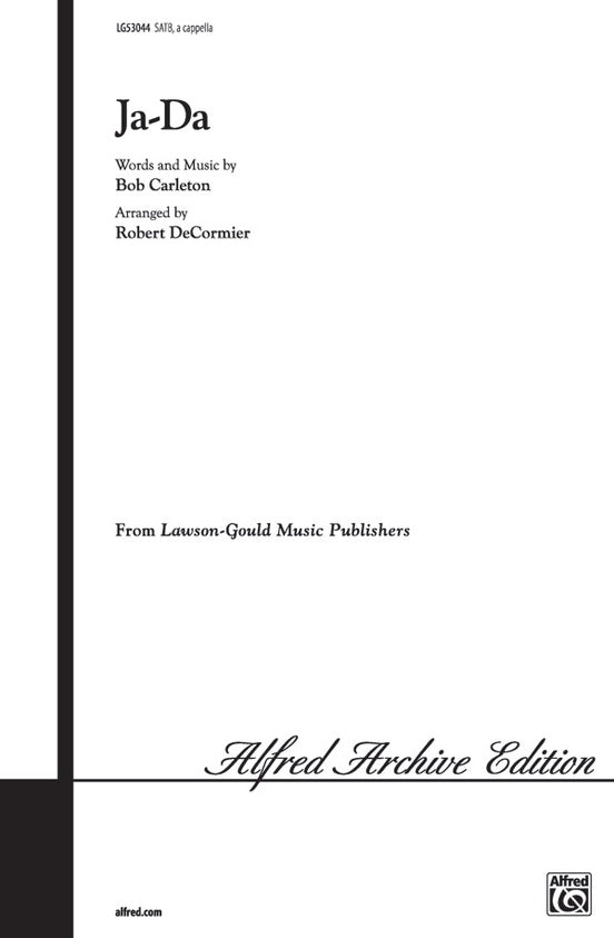 Ja-Da – SATB, a cappella Choral Octavo (Digital Download)