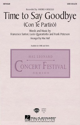 Time to Say Goodbye (Con Te Partiro) - Mac Huff Hal Leonard ShowTrax CD CD