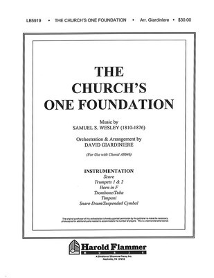 The Church's One Foundation - Samuel J. Stone|Samuel S. Wesley - David Giardiniere Shawnee Press Instrumental Parts
