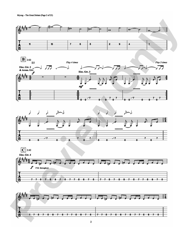 The Great Debate - Guitar TAB (Digital Download)