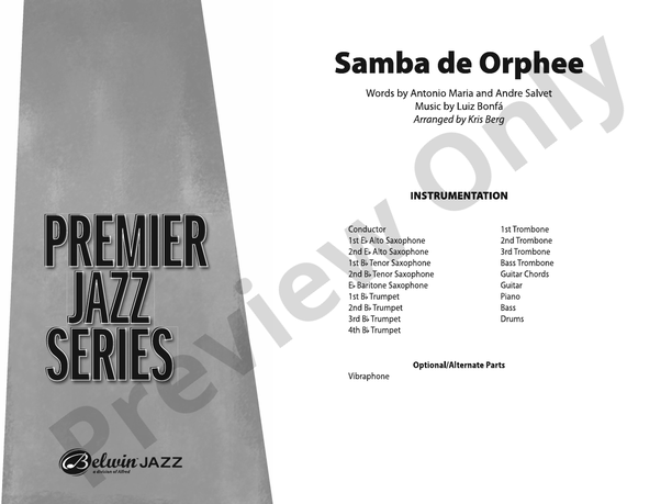 Samba de Orphee – Jazz Ensemble Conductor Score & Parts (Digital Download)