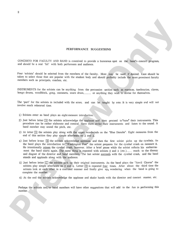 Concerto for Faculty and Band - Concert Band Conductor Score & Parts (Digital Download)