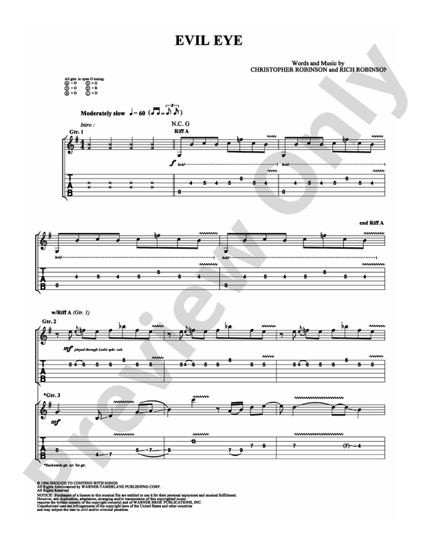 Evil Eye - Guitar TAB (Digital Download)