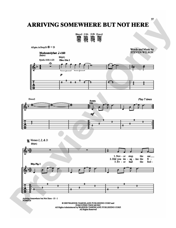 Arriving Somewhere But Not Here - Guitar TAB (Digital Download)