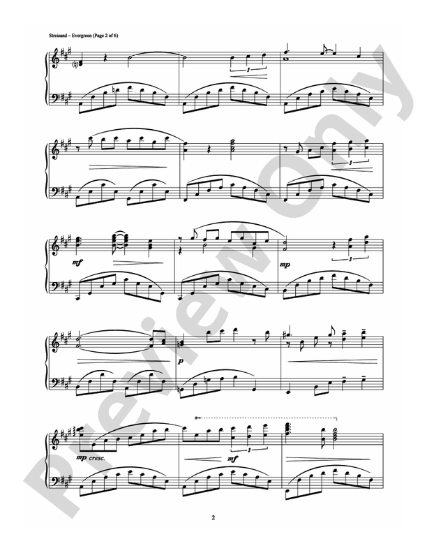 Evergreen - Piano (Digital Download)