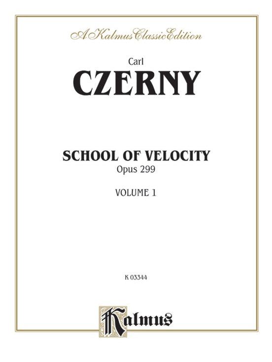 Czerny - School of Velocity, Op. 299 (Volume I) - Piano Solo (Digital Download)