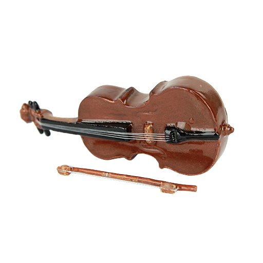 Cello and Bow Porcelain Figurine Ornament 10cm