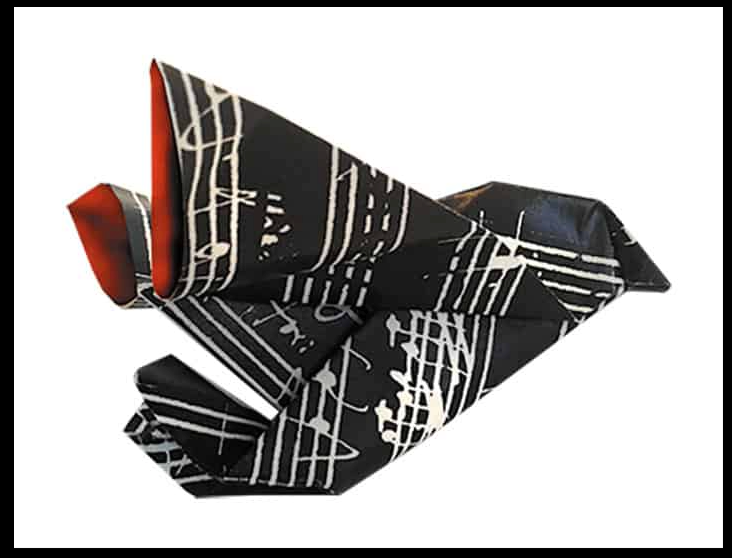 Origami Paper Music Sparrow Design