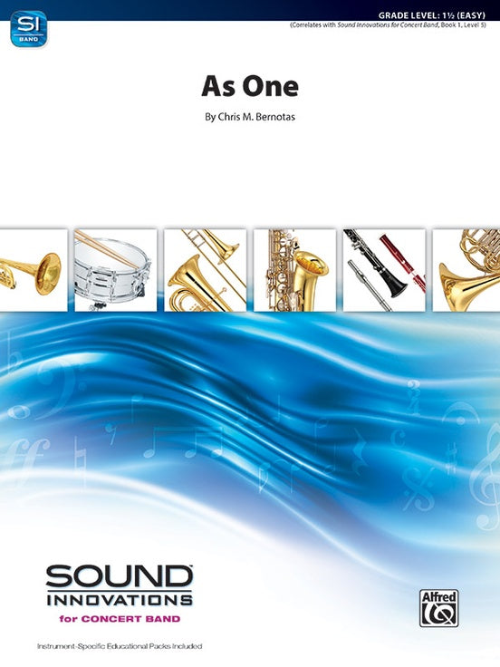 As One – Concert Band Conductor Score & Parts (Digital Download)