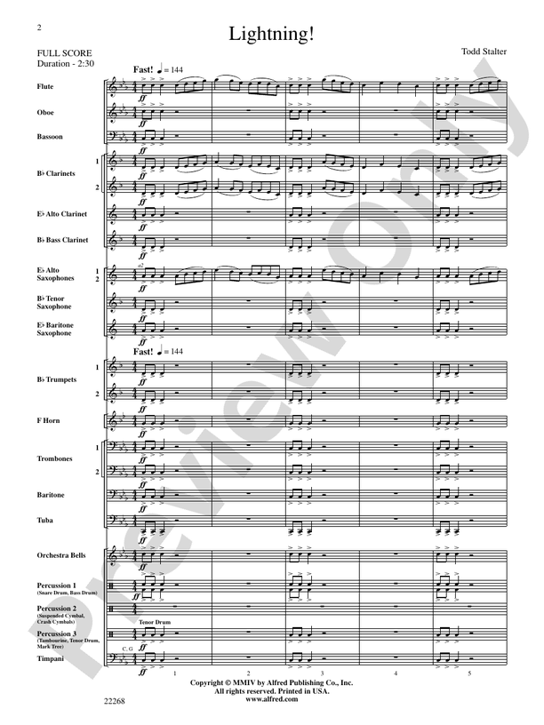 Lightning! - Concert Band Conductor Score & Parts (Digital Download)