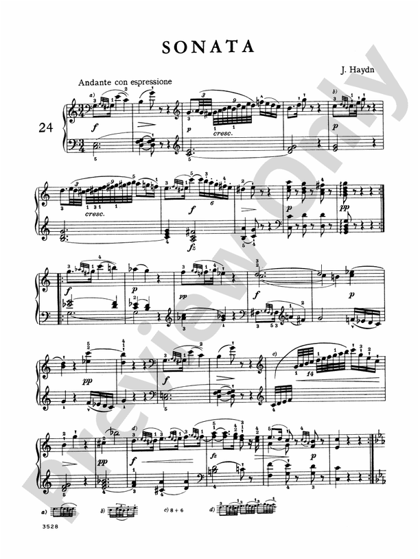 Haydn - Sonatas (Volume III) - Piano Solo (Digital Download)