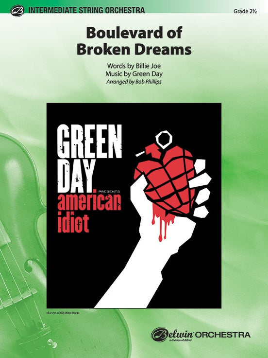 Boulevard of Broken Dreams - String Orchestra Conductor Score & Parts (Digital Download)