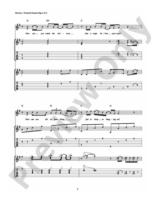 Wonderful Remark - Guitar TAB (Digital Download)