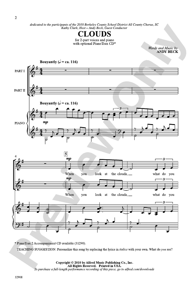Clouds – 2-Part Choral Octavo (Digital Download)