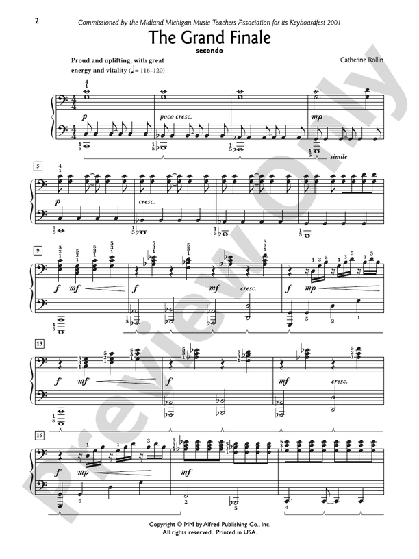 The Grand Finale - 1 Piano, 4 Hands (Digital Download)