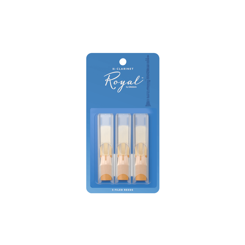 Royal Bb Clarinet Reeds, Strength 2.5, 3-Pack