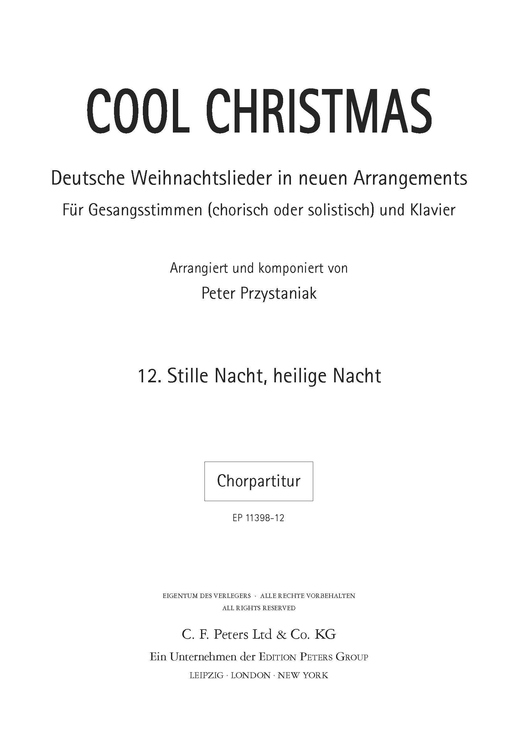 Cool Christmas: Stille Nacht, heilige Nacht (EP11398-12) - SATB Choral Octavo (Digital Download)