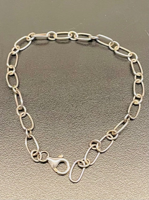 Oval Link Sterling Silver Bracelet 19cm